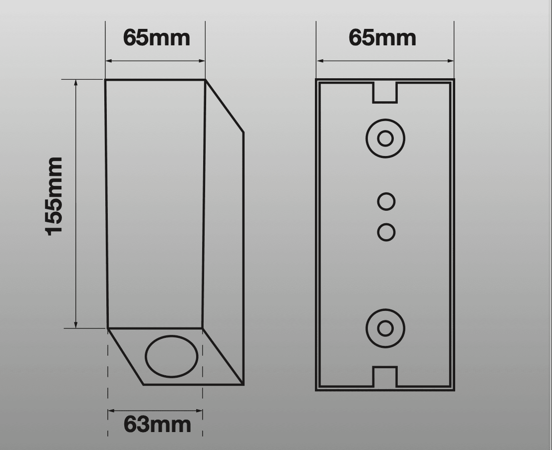 Aplique de Pared LED Rectangular 2 Luces GU10 Blanco IP54 Exterior e Interior2