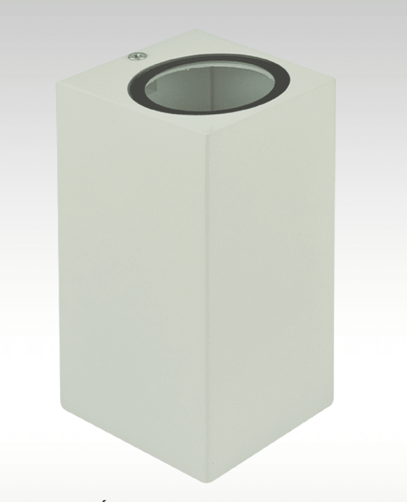 Aplique de Pared LED Rectangular 2 Luces GU10 Blanco IP54 Exterior e Interior 0