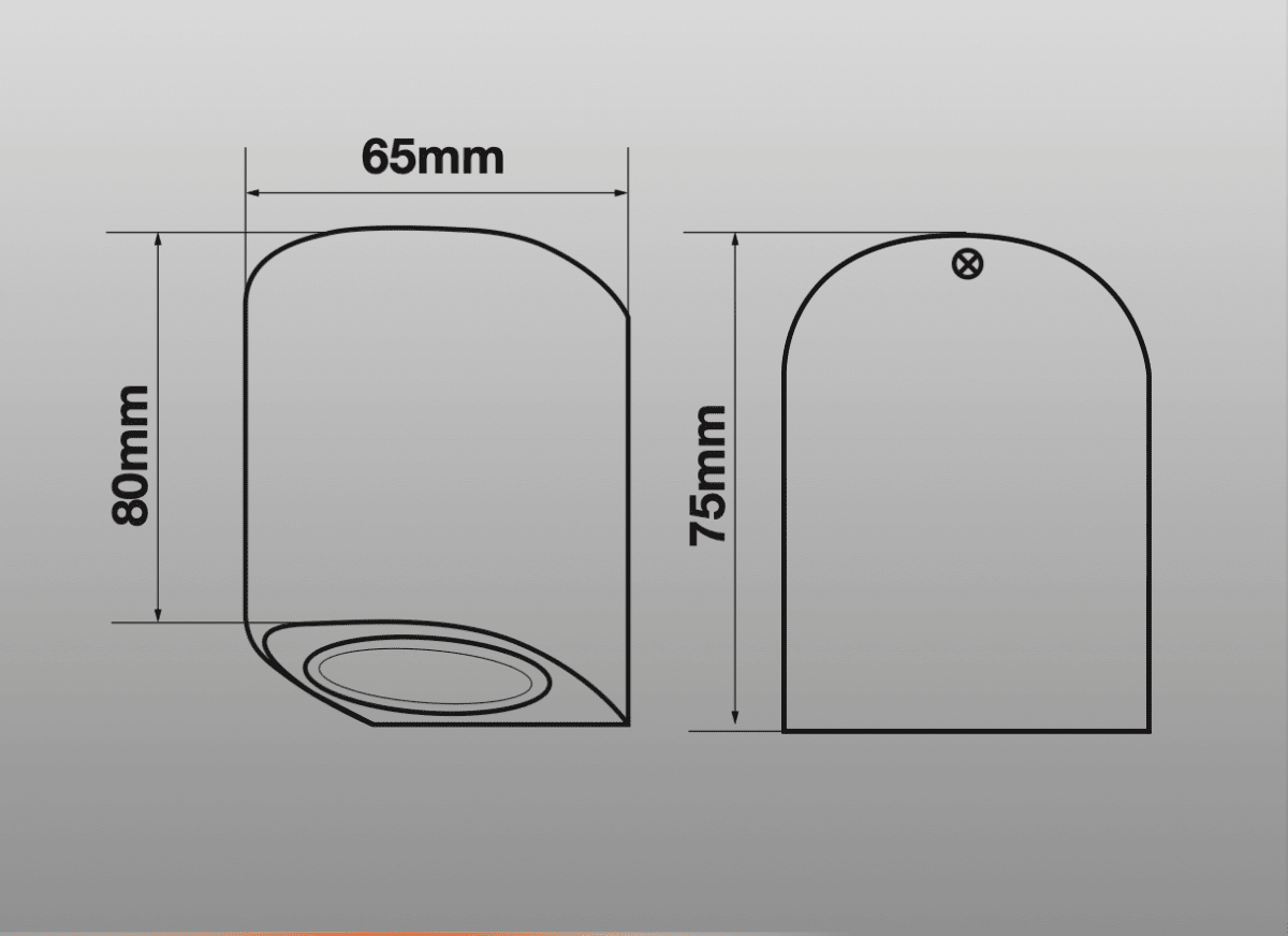 Aplique LED Cilíndrico 1xGU10 Blanco IP54 Interior Exterior 35W2