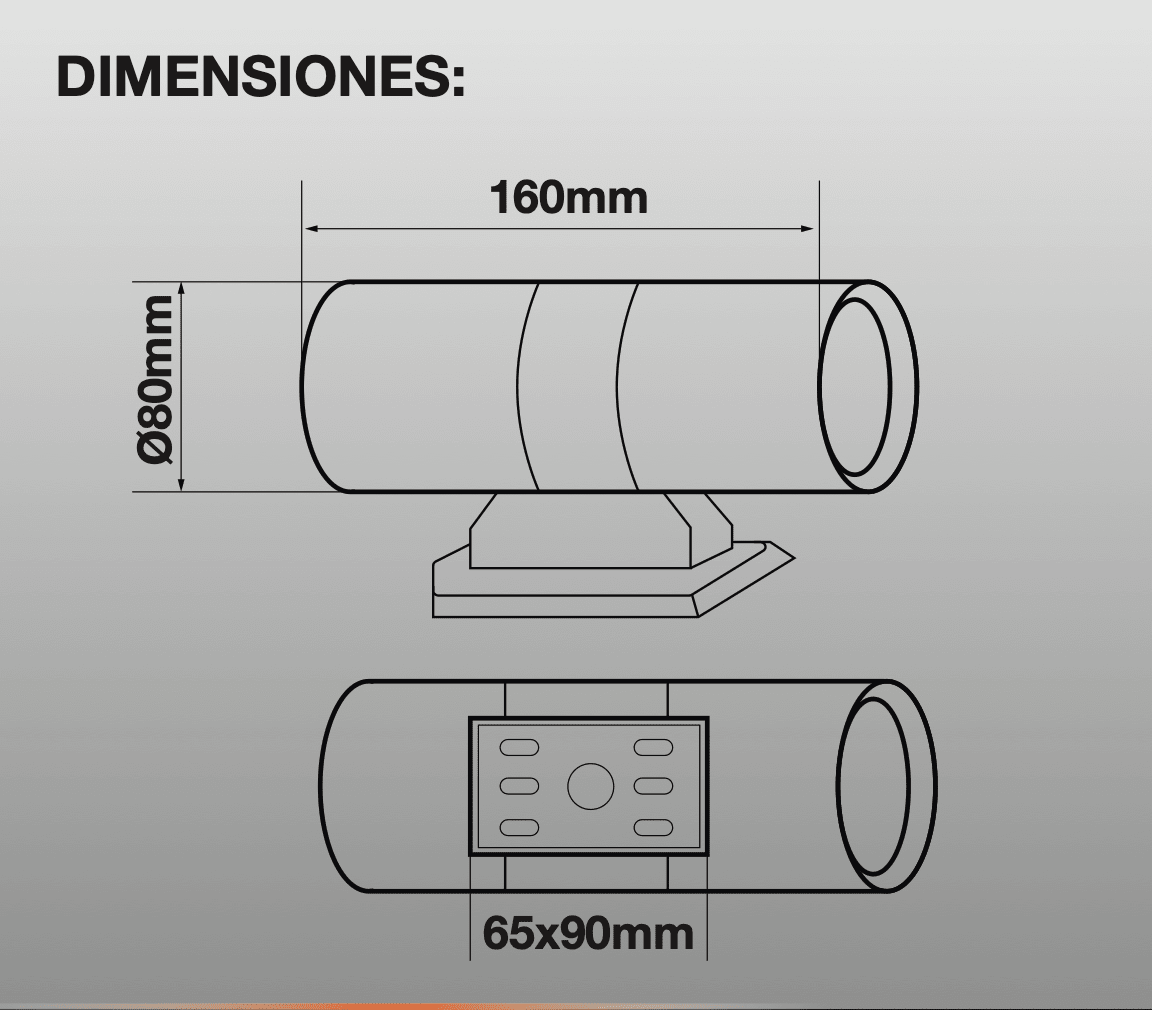 APLIQUE DE PARED CILÍNDRICO LED INTEGRADO 2X5W 3000K BLANCO2