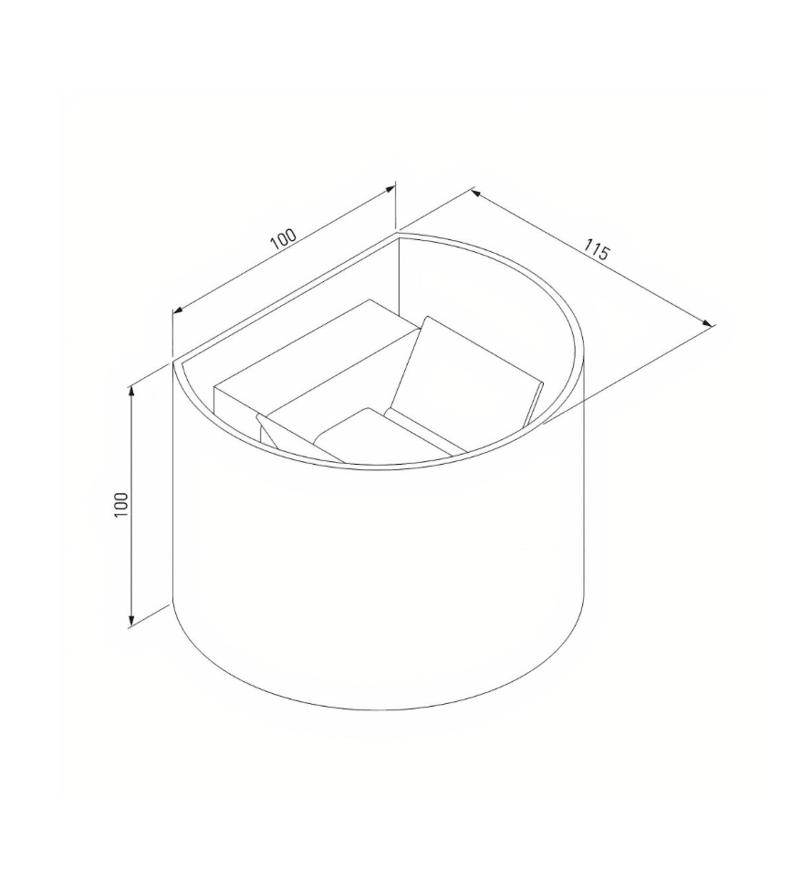 Apliqué Muro Redondo LED 6W 3000K Blanco IP545