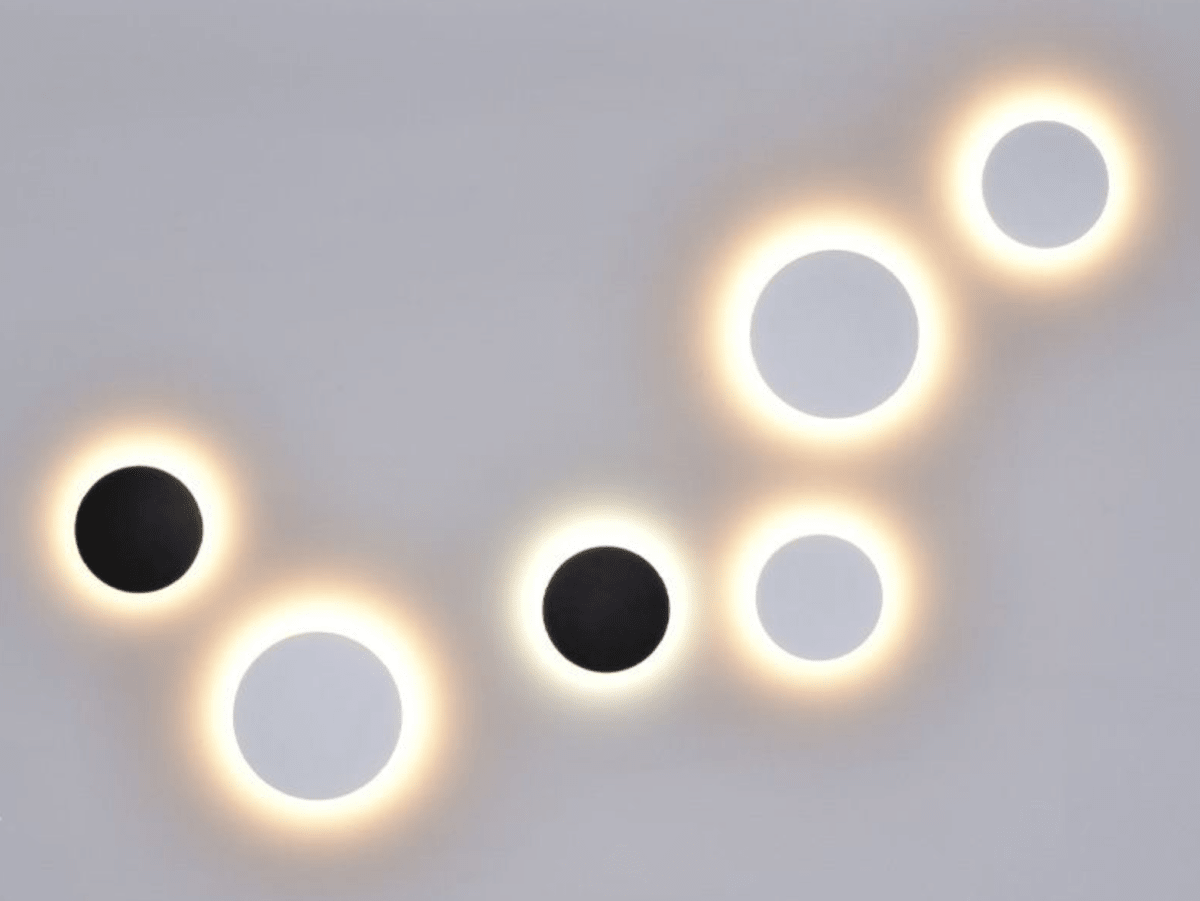 Apliqué Redondo LED 6W 3000K Negro IP543