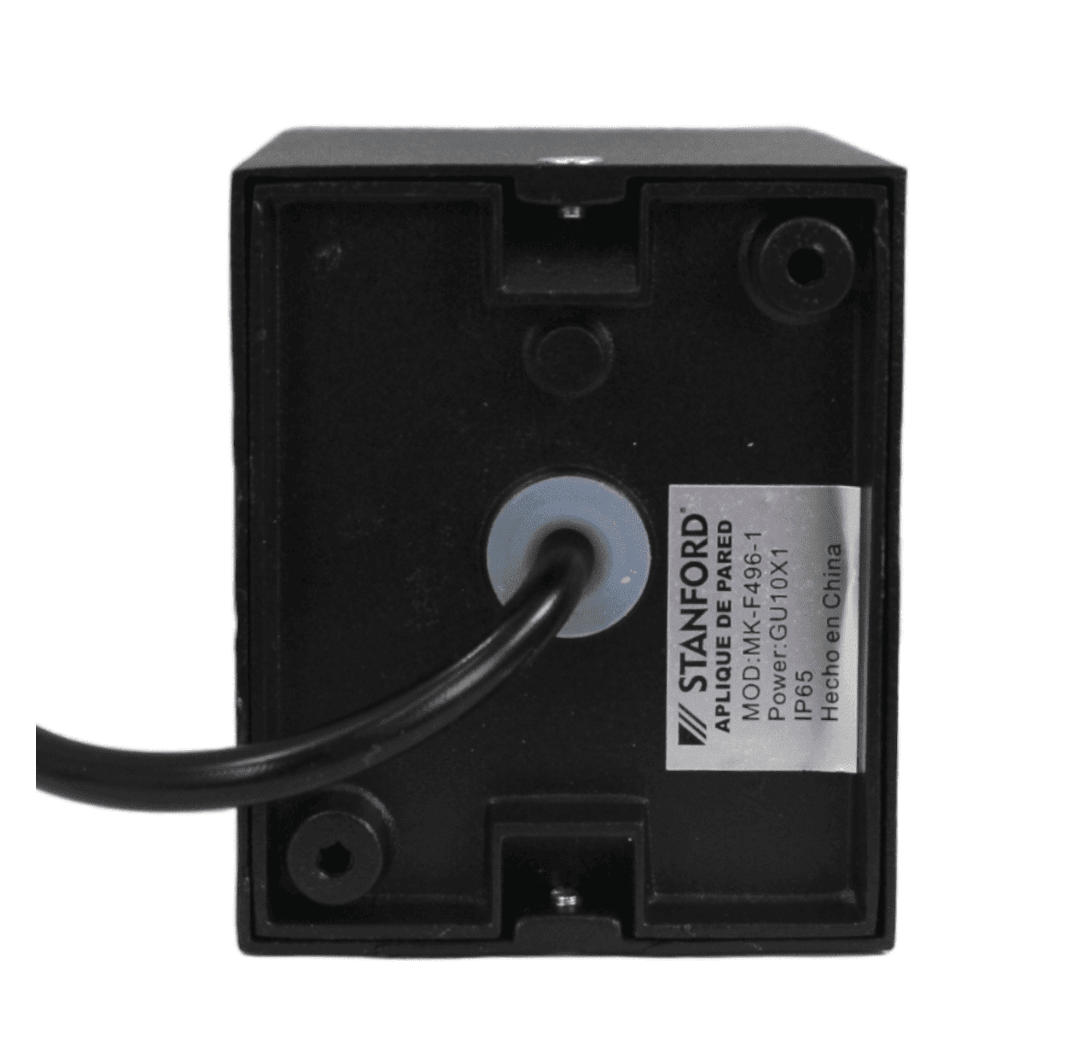 Aplique de Pared Exterior GU10x1 IP65 Negro | Cuadrado de Aluminio2