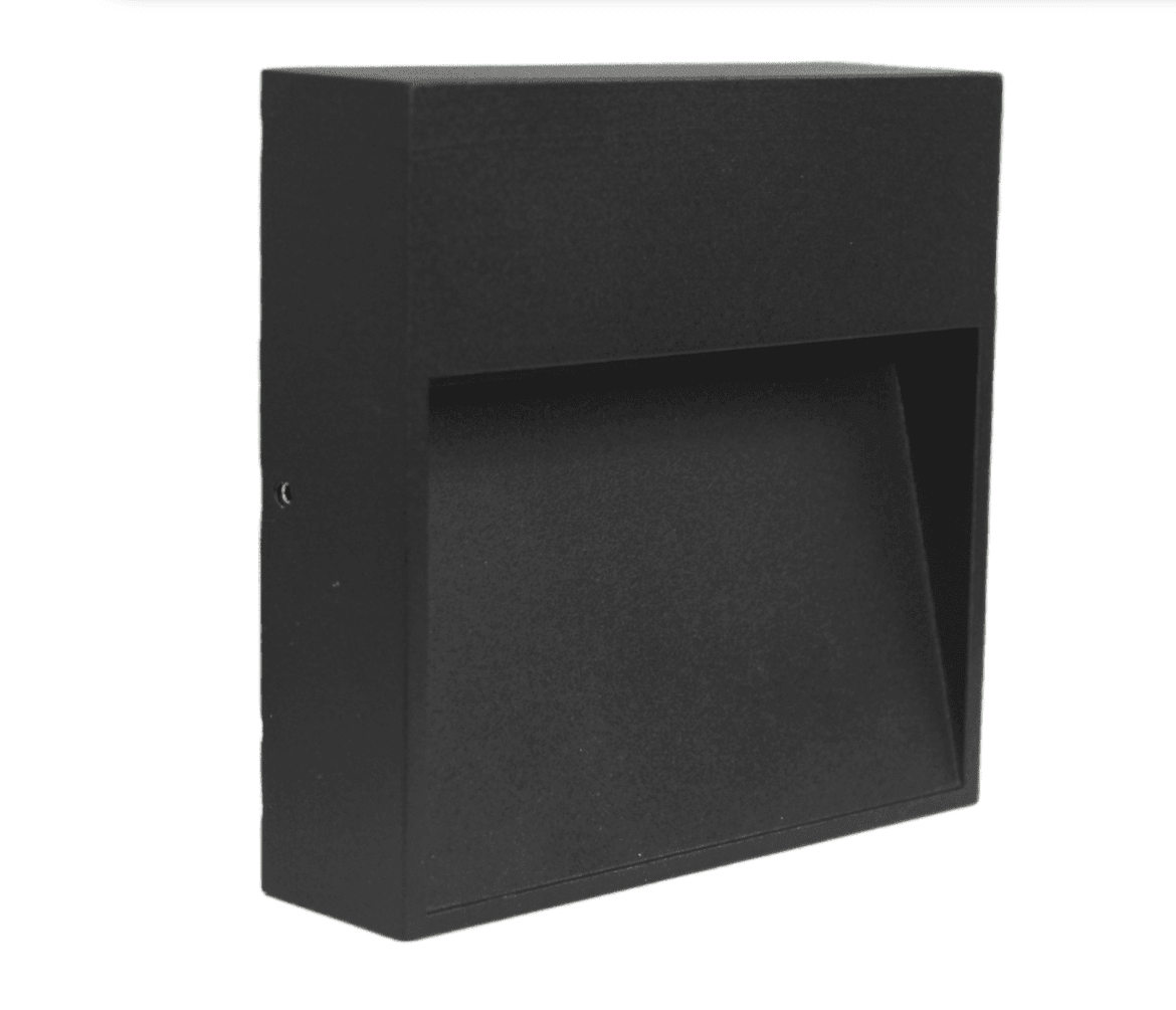 Aplique de Pared LED 6W 3000K IP54 Negro | Interior/Exterior 0