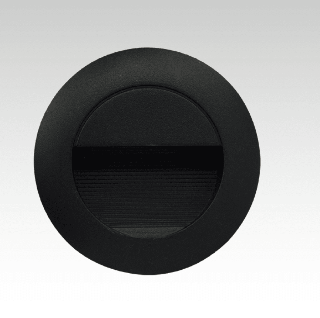 APLIQUÉ CIRCULAR EMBUTIDO 3W LED 3000K NEGRO 0