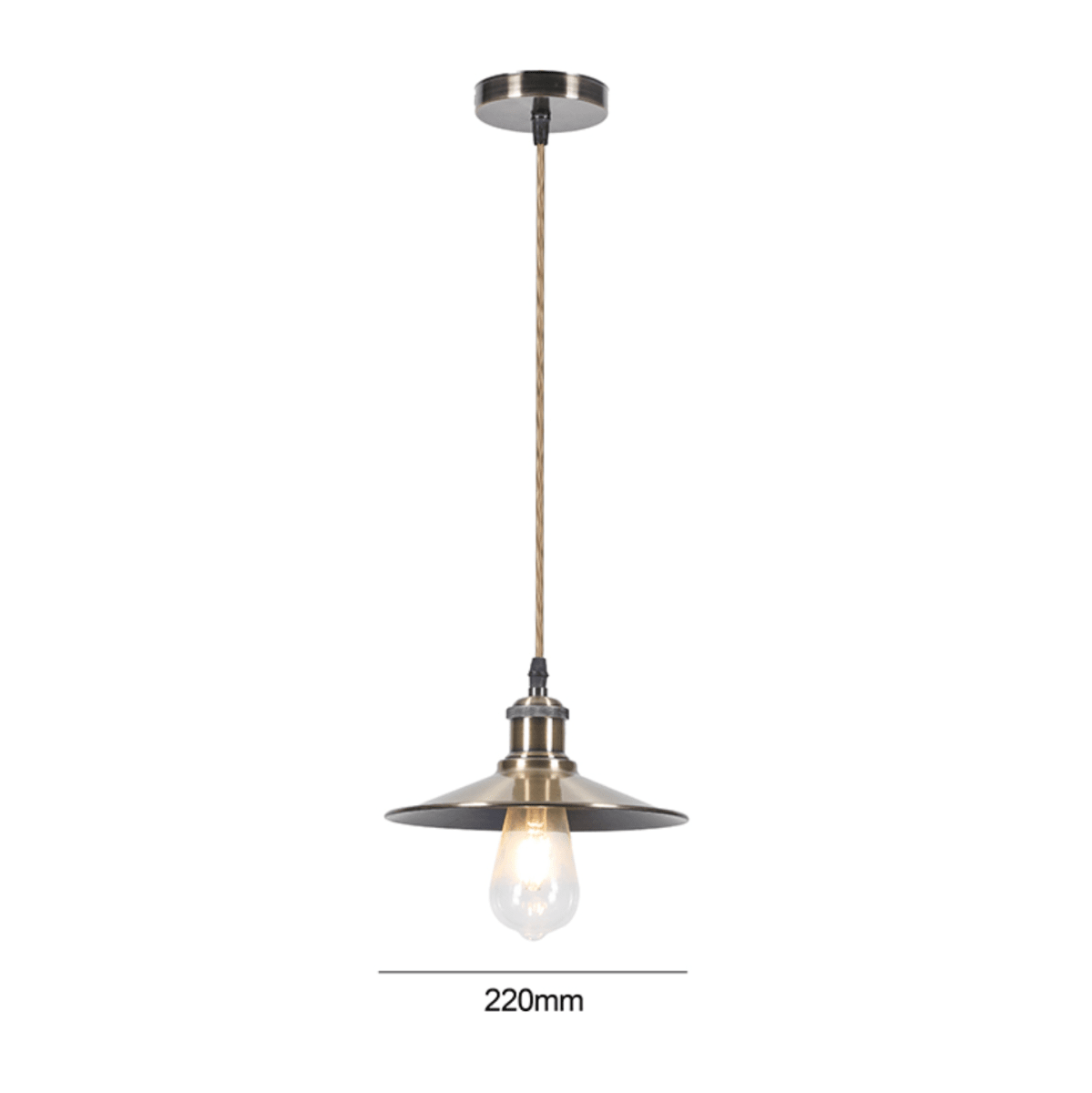 Lámpara Colgante Bronce 1xE273