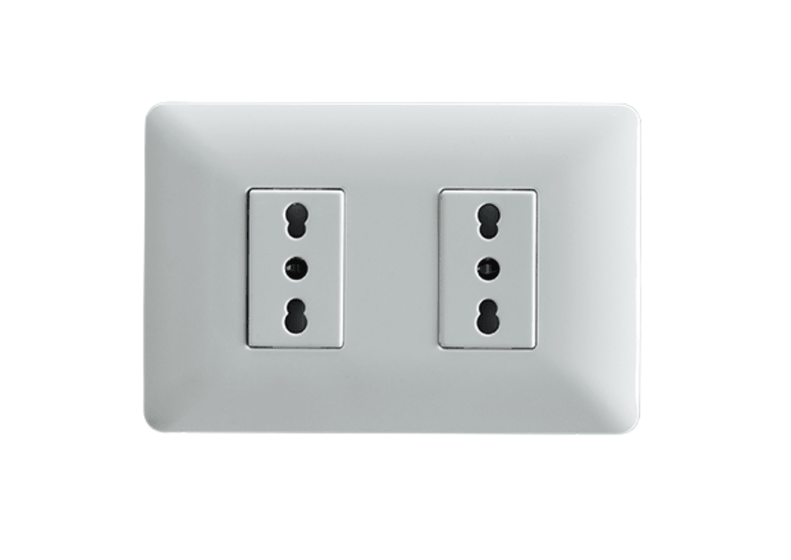 Enchufe Doble Bipaso 10A/16A 250V 0