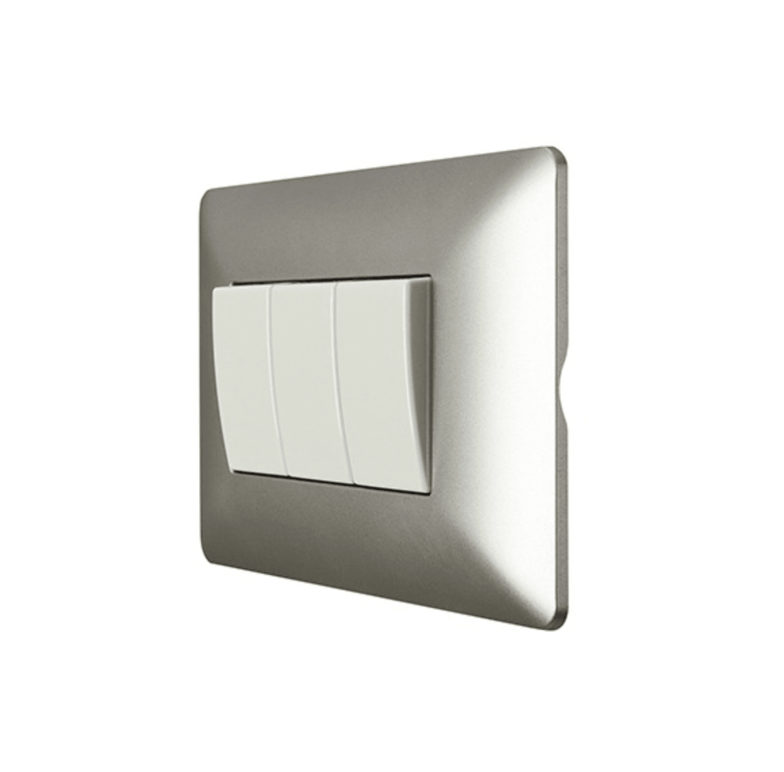 Interruptor Triple Champagne 10A 250V (9/32)2