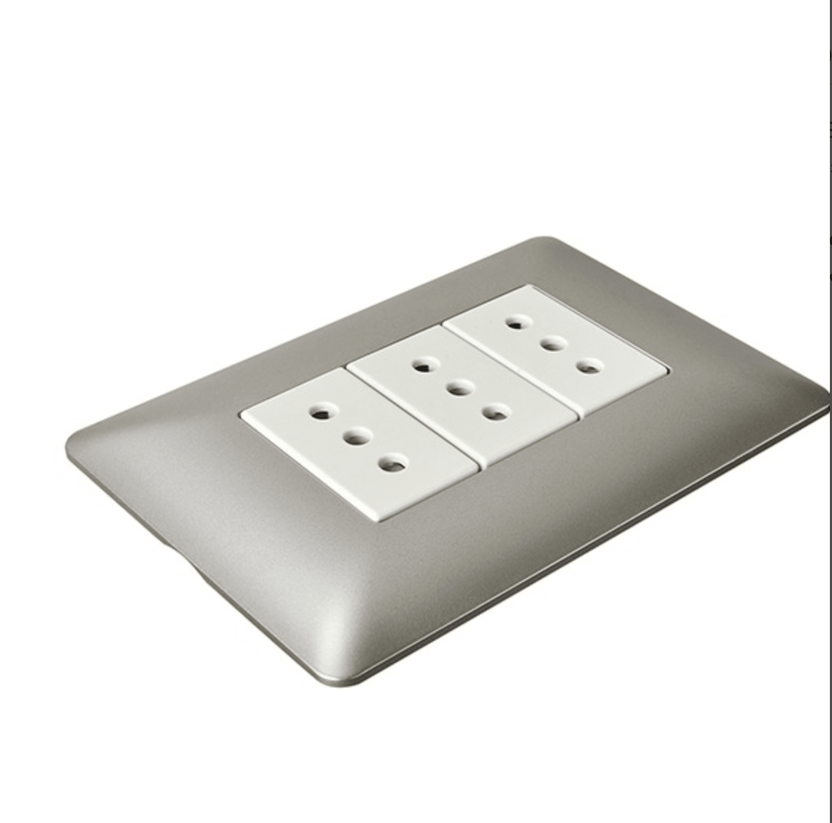 Enchufe Triple Champagne 10A 250V3