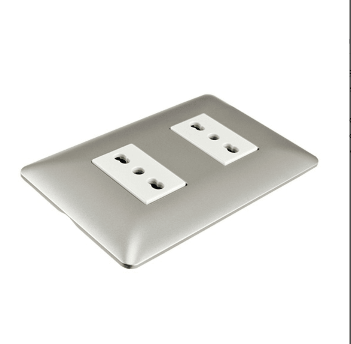 Enchufe Doble Bipaso Champagne 10A/16A 250V Café3