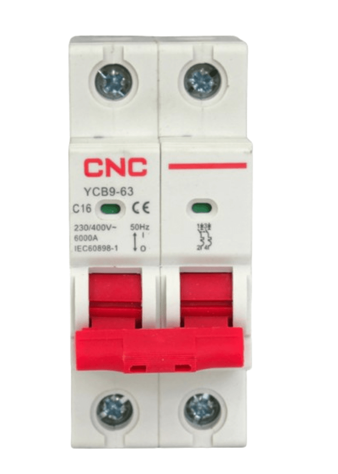 INTERRUPTOR TERMOMAGNETICO 2P 16A 6KA 0