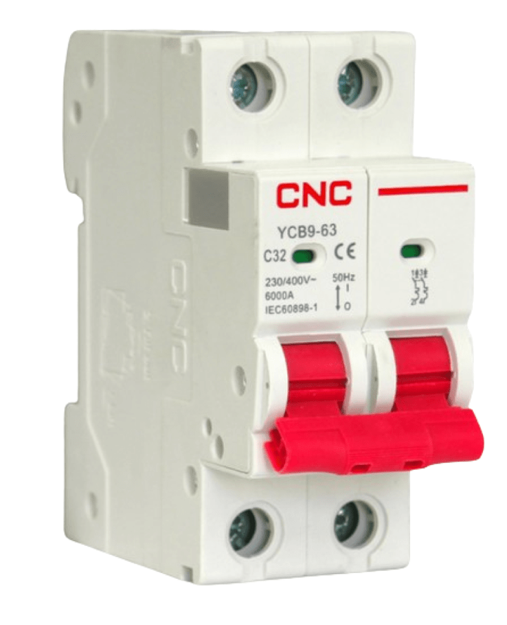 INTERRUPTOR TERMOMAGNÉTICO OMNIPOLAR 2P 32A 6KA2