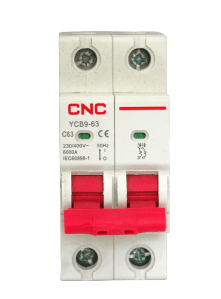 INTERRUPTOR TERMOMAGNÉTICO OMNIPOLAR 2P 63A 6KA2