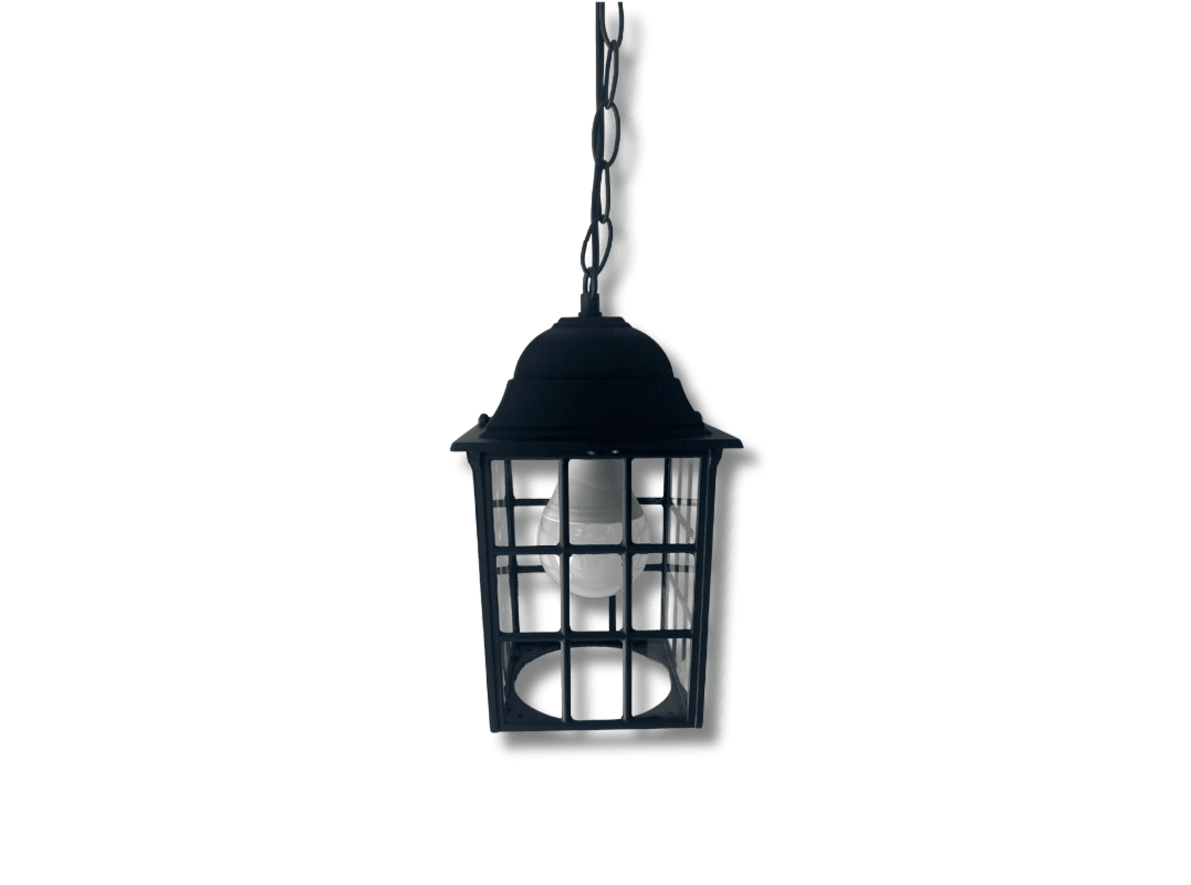 Farol Exterior Colgante E27 60W Negro | Iluminación Decorativa y Resistente2