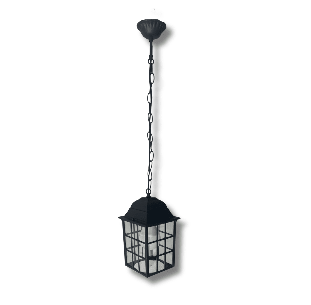 Farol Exterior Colgante E27 60W Negro | Iluminación Decorativa y Resistente3