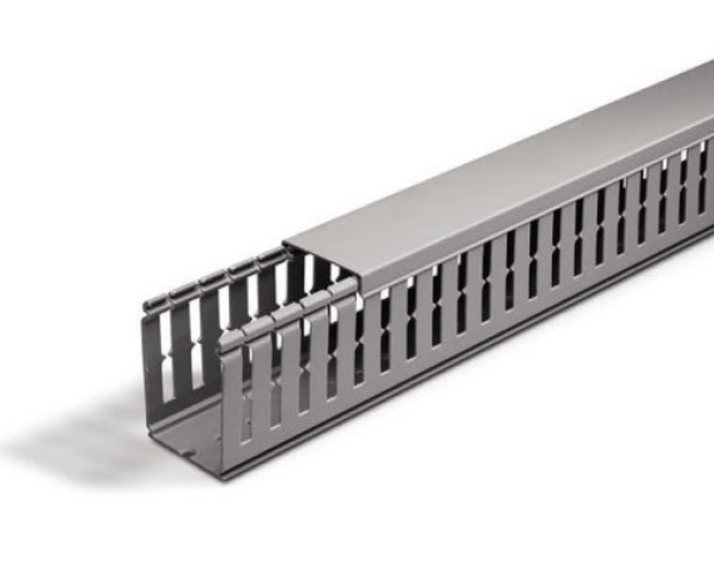 Canaleta Ranurada H80xW40 2M Gris2