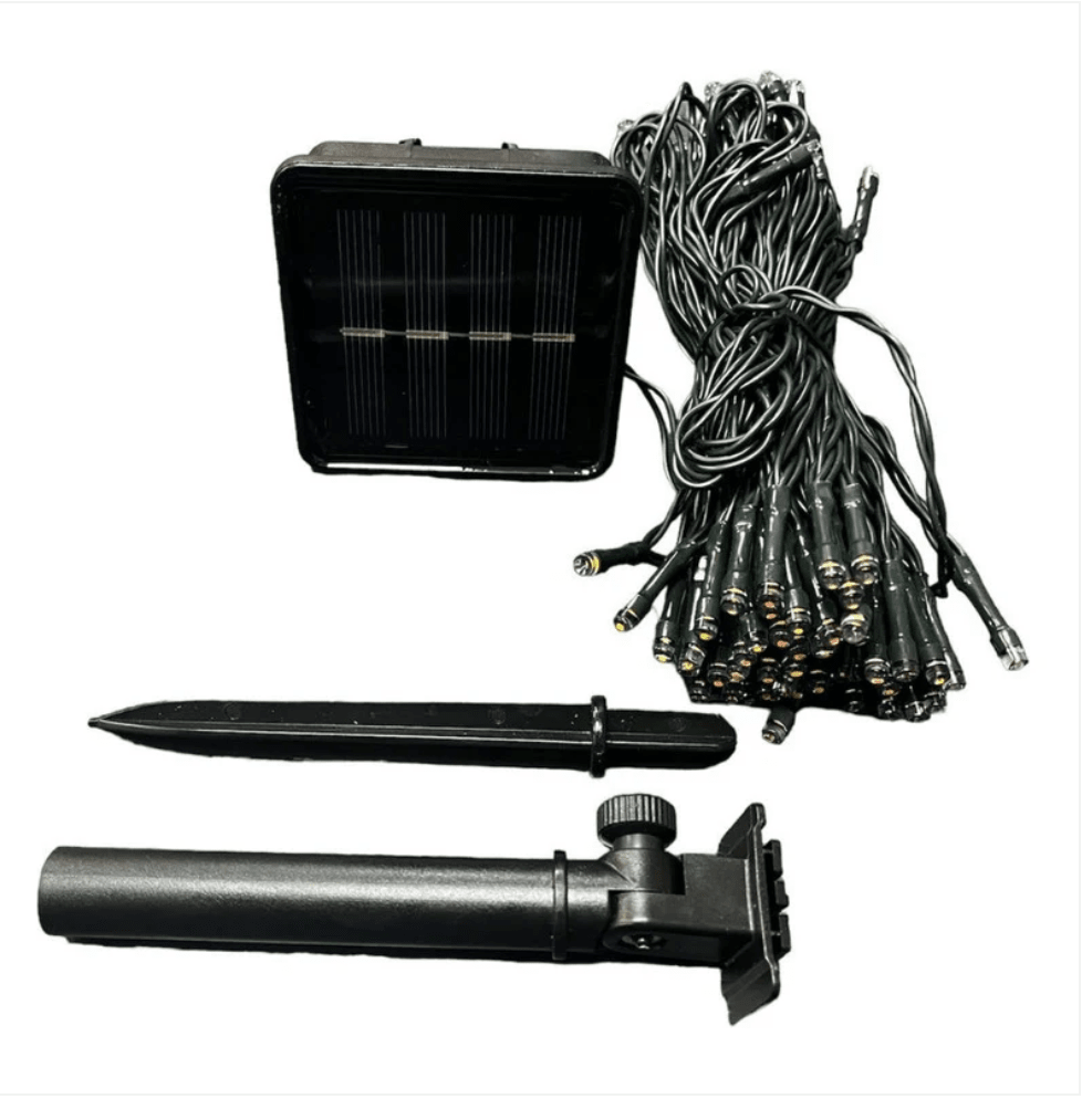 Guirnalda Solar 10m con 100 Luces LED – Cálida o RGB, IP65 0