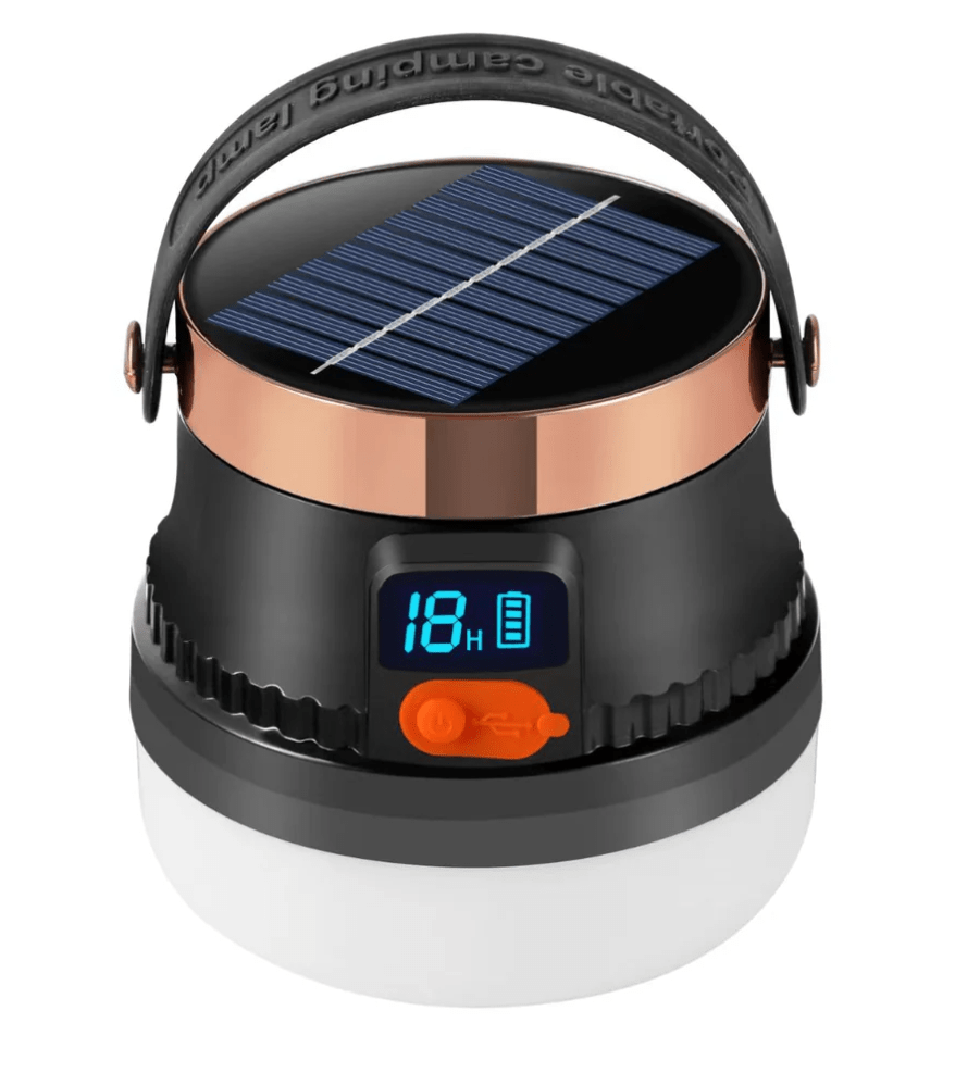 Lámpara Solar Recargable Camping 150W Torchlight | IP65, USB-C y Pantalla Digital 0