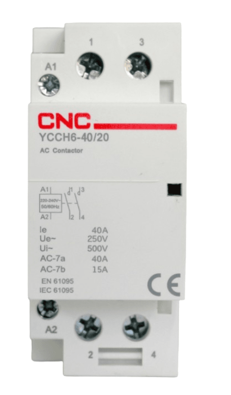 Contactor Modular 40A Bobina 220V (Uso Domiciliario/Comercial) 0