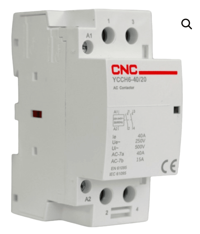 Contactor Modular 40A Bobina 220V (Uso Domiciliario/Comercial)2
