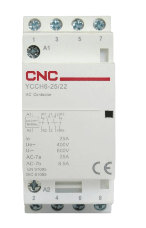 Contactor Modular 25A Bobina 220V (Silencioso y Compacto) 0