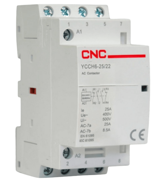 Contactor Modular 25A Bobina 220V (Silencioso y Compacto)2