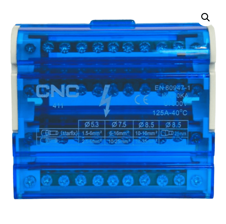 Repartidor Tetrapolar 4x11 Posiciones (125A / 500VAC) 0