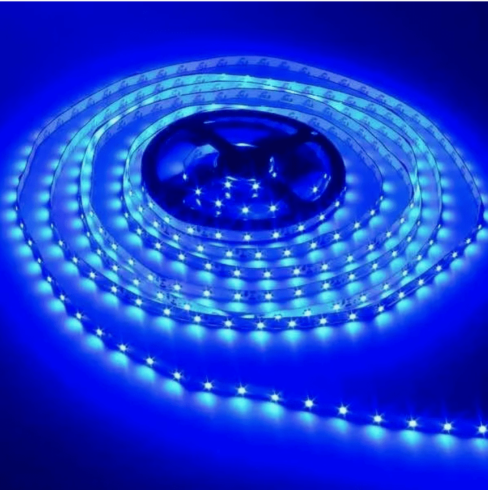 Cinta LED Azul Sin Silicona 60 LED/m (12V) 0