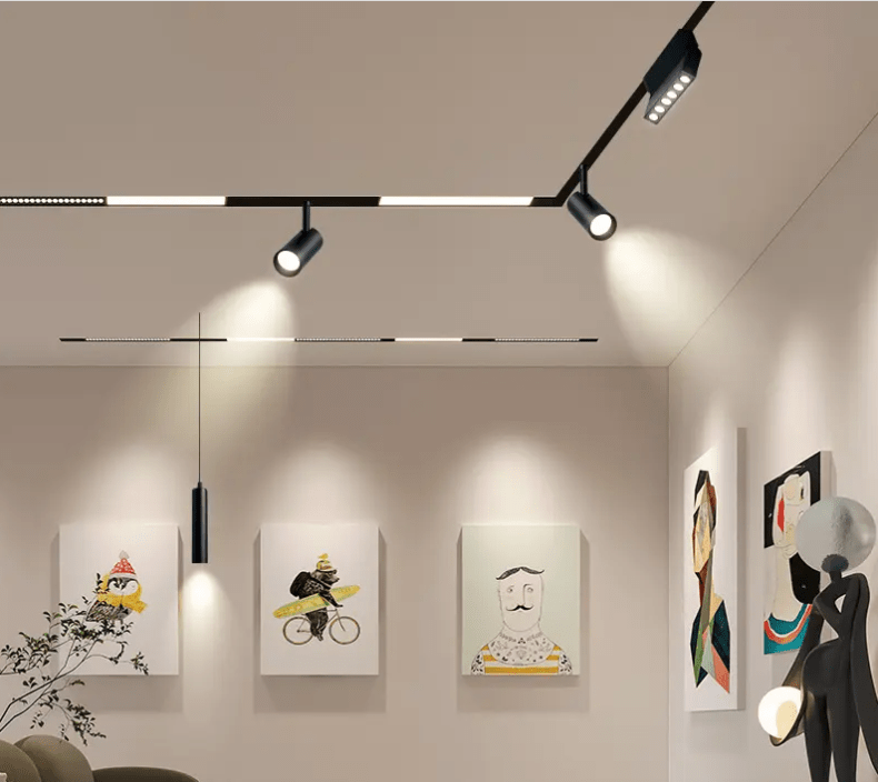 Foco Lineal Plegable LED 12W Riel Magnético 48V - Ajustable 180° (CRI90)3