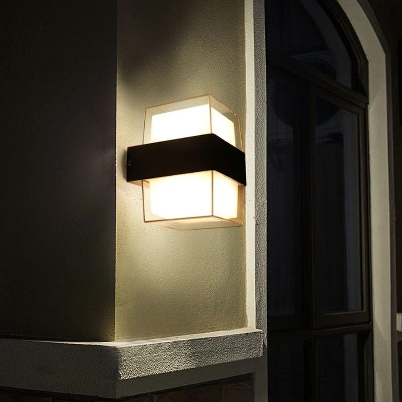 Aplique LED Acrílico Cuadrado 9W IP54 para Pared Interior y Exterior2