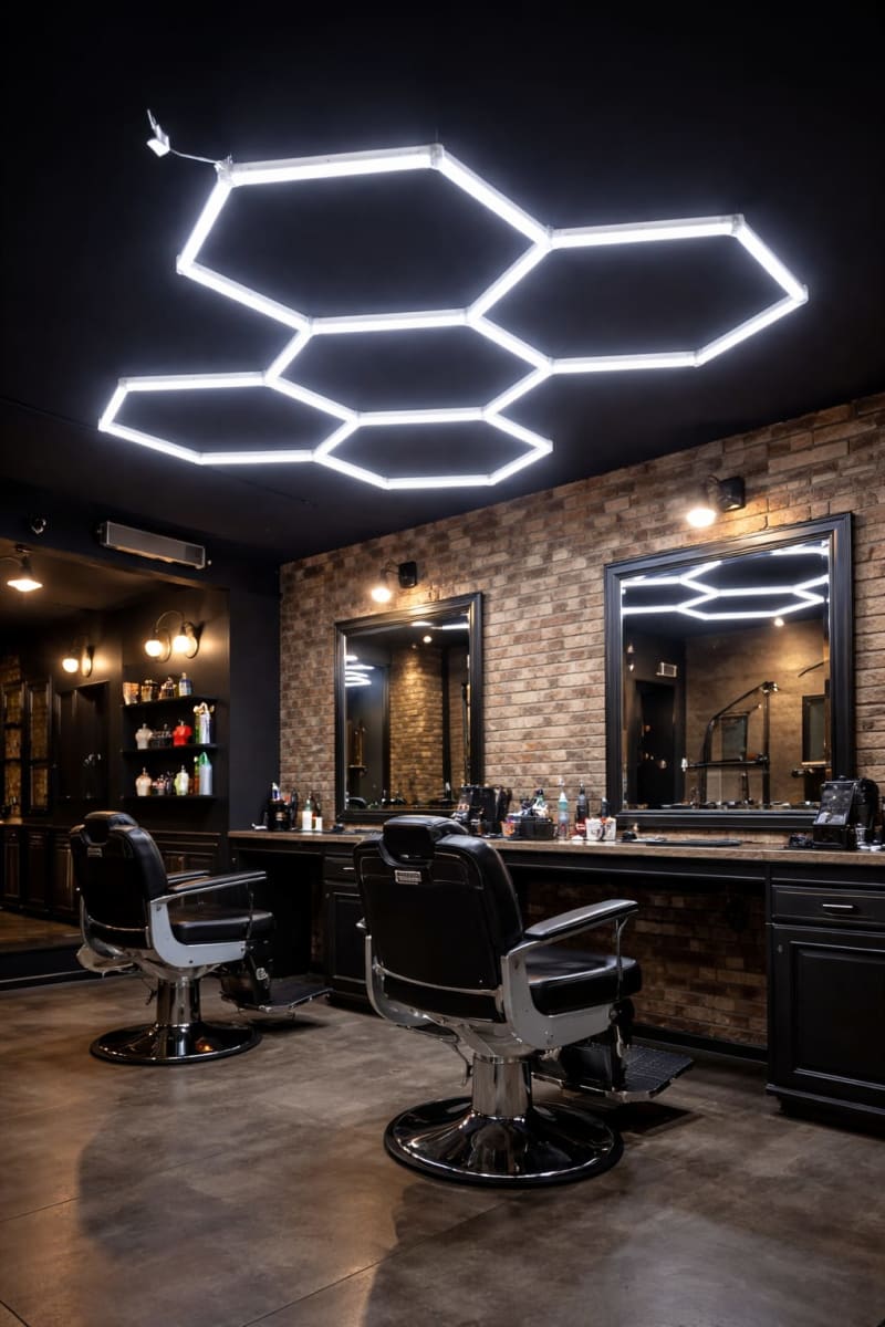 T5 TUBO LED CON BASE V-T5-0407 7W 6500K 0.45M KIT  HEXAGONO2