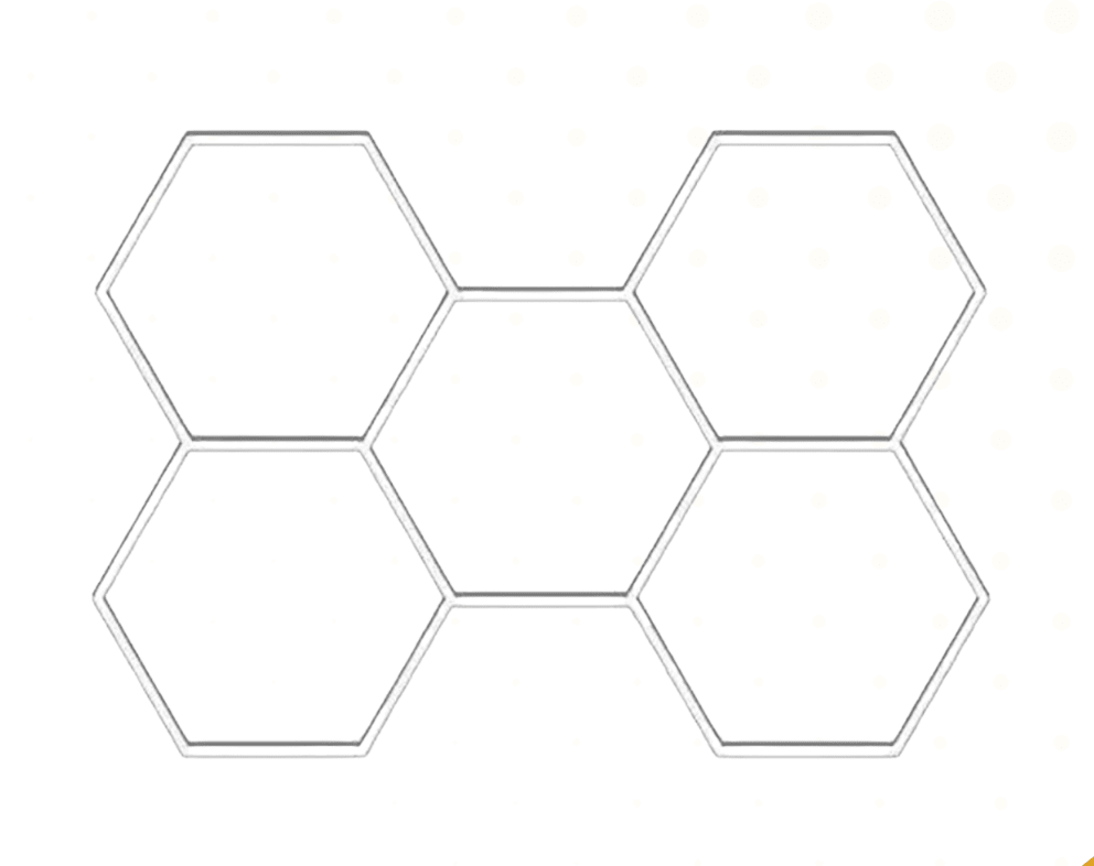 Luz LED Hexagonal Kit 5 Unidades 144W 6500K Spectra Iluminación Decorativa