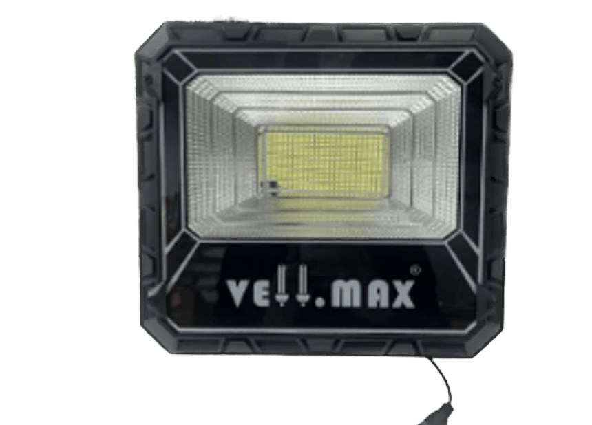 PROYECTOR SOLAR NEGRO 100W IP65 (6500K) LUZ FRÍA