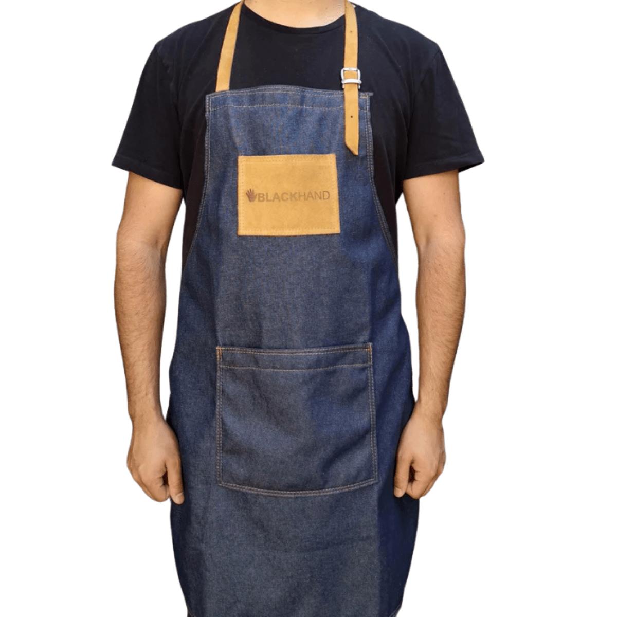 Delantal Parrillero Mezclilla Cuero