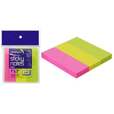 NOTAS ADHESIVAS NEON 3 COLORES 240 UNID STUDMARK 80280 ST-054241