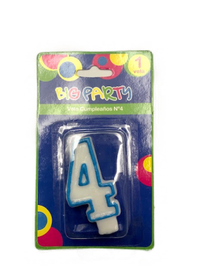 VELA Nº 4 CUMPLEAÑOS BIC PARTY1