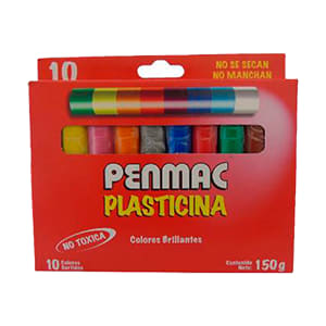 PLASTICINA 10 COLORES PENMAC 0005201