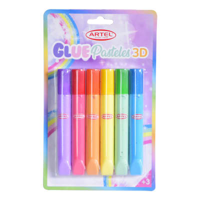 GLUE PASTEL 3D 6 TUBOS 13 GRS ARTEL 206406501