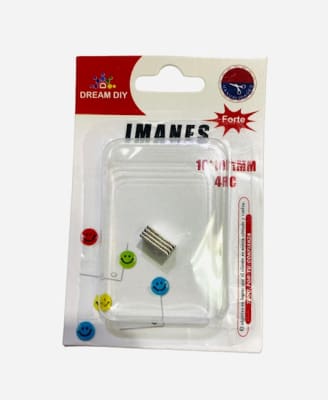 IMANES 4 PCS NIQUELADO PLATA 10MMX10MMX1MM DREAM DIY 229651