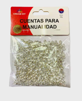 CUENTAS DE ACRILICAS TRANSPARENTE 4 MM 25 GR DREAM DIY 233061