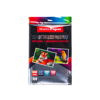PAPEL FOTOGRAFICO ADHESIVO 20 HJS.180 GRS TAMAÑO A4 7903243