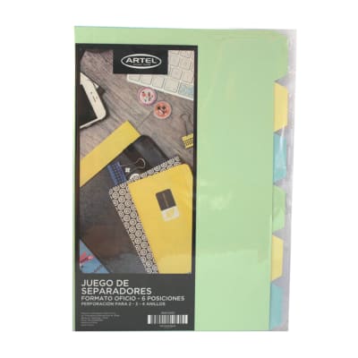 SEPARADOR OFICIO 6 POSICIONES ARTEL 294003521