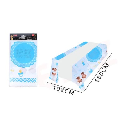 MANTEL PLASTICO BABY SHOWER CELESTE 108X180CM FELIZ 6134291