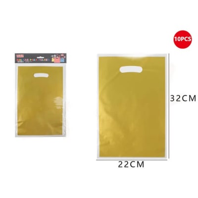 BOLSAS PARA DULCES DORADO 32CM 10PCS FELIZ 6134871