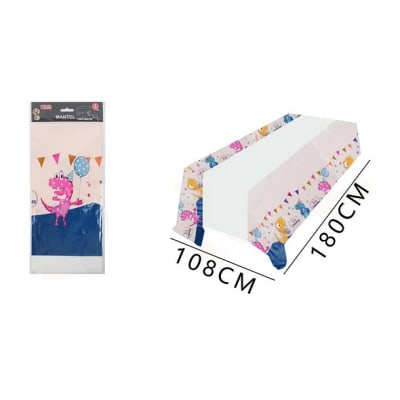 MANTEL PLASTICO MULTICOLOR DINOSAURIO 108X180CM FELIZ 6035811