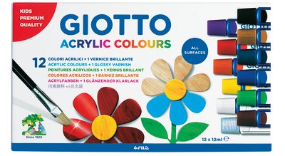 PINTURA ACRILICO 12 COLORES 12 ML. GIOTTO PREMIUM 3590001