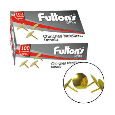 CHINCHE METALICO DORADO 100 UNID. 3704311