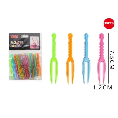 PINCHO DE COCTEL 30 PSC COLOR 7.5 CM FELIZ 6145131