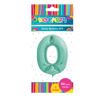 GLOBO N° 0 80 CM METALICO HELIO O AIRE BIG PARTY2