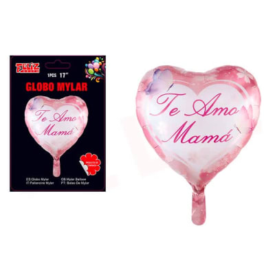 GLOBO TE AMO MAMÂ CORAZÓN ROSADO 43 CM 6073111
